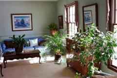 Sofa with old floral cover